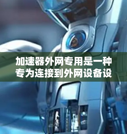 加速器外网专用是一种专为连接到外网设备设计的加速工具，旨在提升数据传输效率。它通过提供数据转换、多设备连接和在线测试等功能，帮助用户高效管理外网连接。以下是对其功能的详细说明