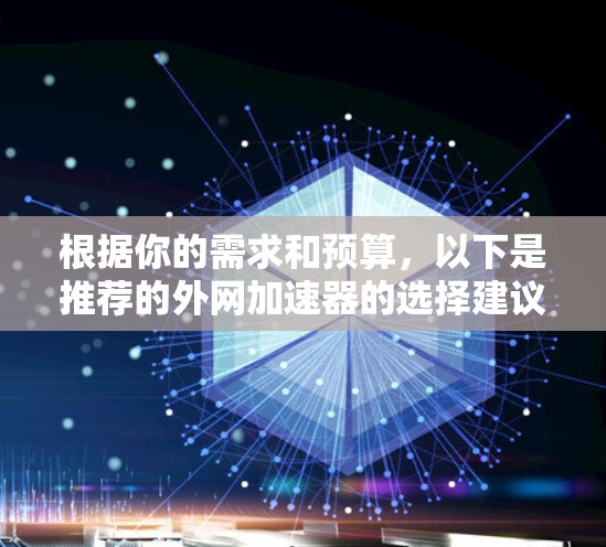 根据你的需求和预算，以下是推荐的外网加速器的选择建议