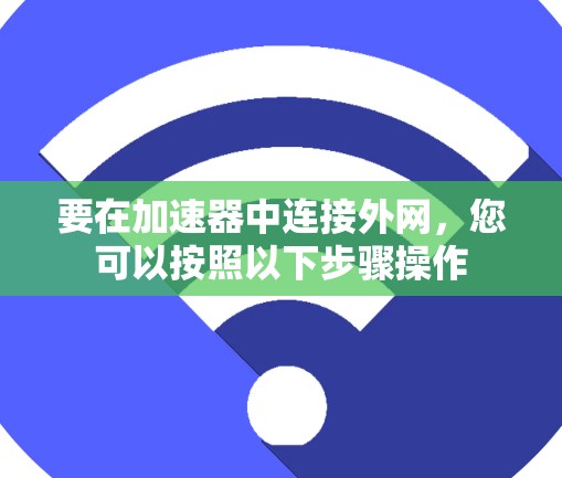 要在加速器中连接外网，您可以按照以下步骤操作