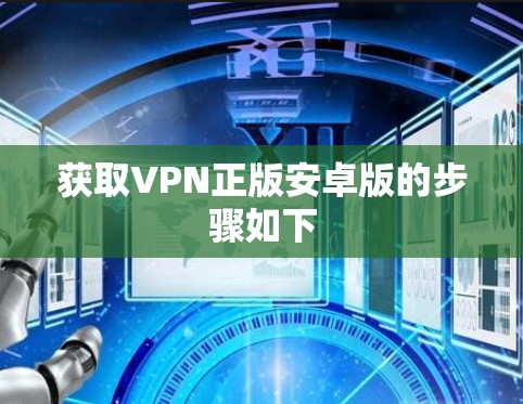 获取VPN正版安卓版的步骤如下