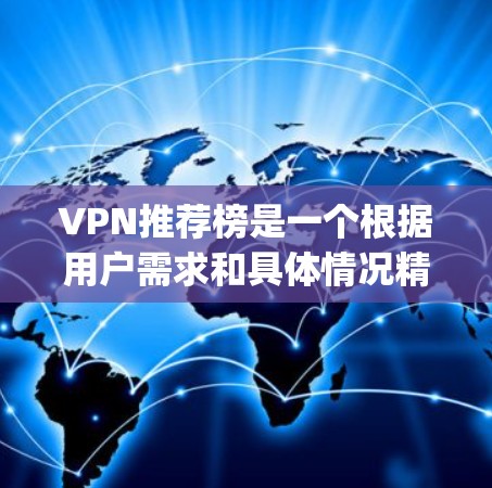 VPN推荐榜是一个根据用户需求和具体情况精心选择的推荐，以下是一些 commonly recommended VPNs