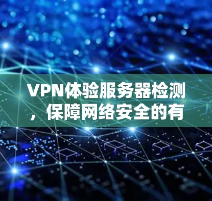 VPN体验服务器检测,保障网络安全的有力手段 VPN体验服务器检测,保障网络安全的有力手段