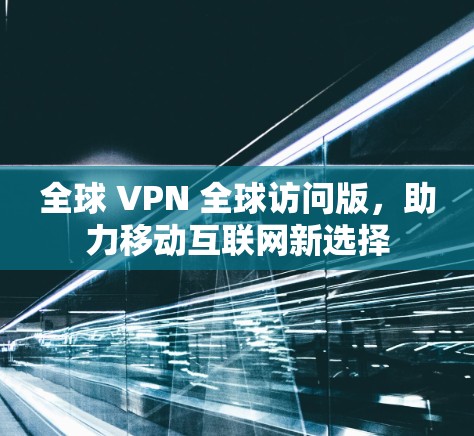 全球 VPN 全球访问版，助力移动互联网新选择